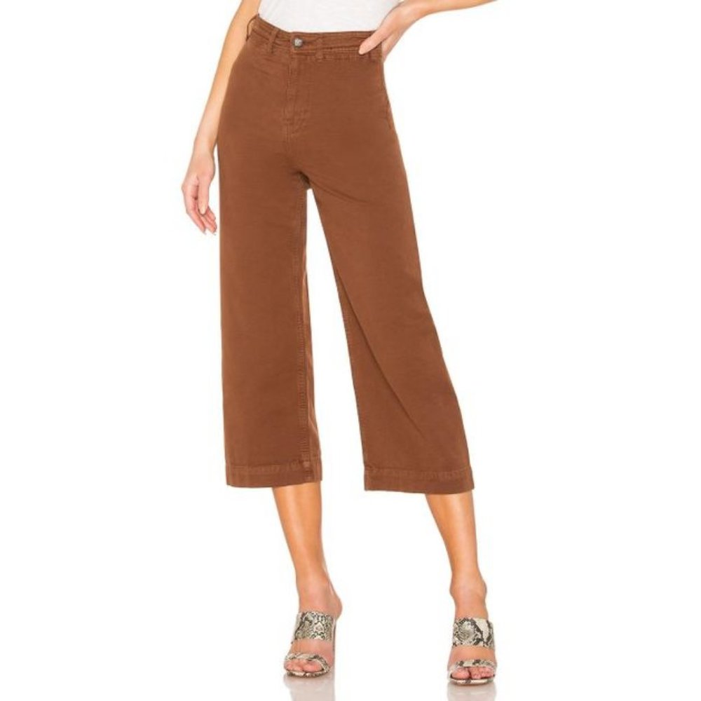 NWT Free People Patti Pant Wide Leg Brown 28/4 XS